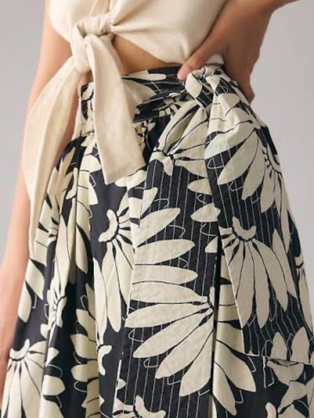 Farm Rio Small Copacabana Midi Skirt with side ties - Picture 2 of 5